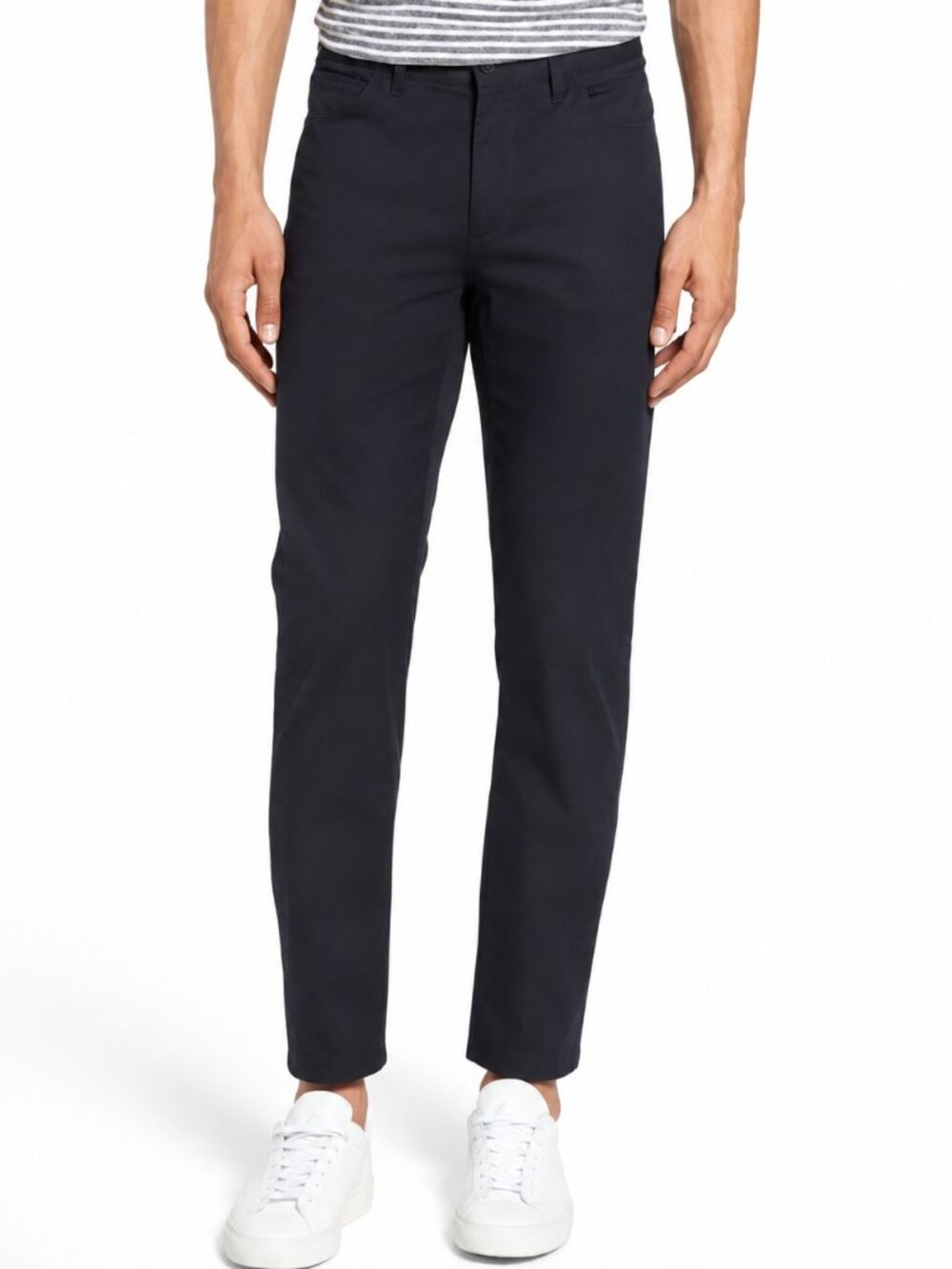 THEORY Haydin Slim‎ Fit Cotton Pants Dark Navy Size 34